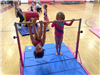 Little girls doing gymnastics